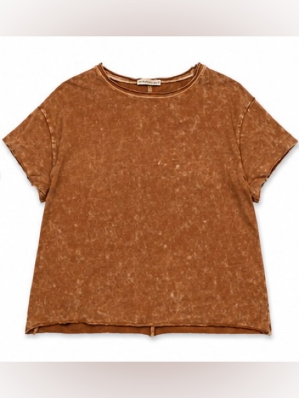 Mahogany Short Sleeve Crop Tee
